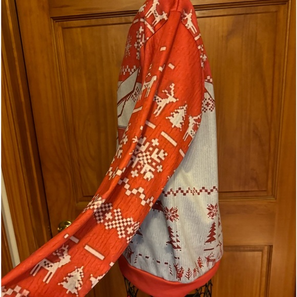 Unisex Smirnoff Vodka Ugly Sweater/Sweatshirt, Medium, Red & White - Picture 4 of 8